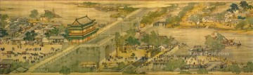 Zhang zeduan Qingming Riverside Seene parte 4 chino tradicional Pinturas al óleo